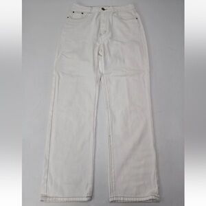 DISSH Alexa Off-White 100% Cotton Straight Jeans Size 8 US